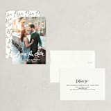 "Hand-Lettered" - Save the Dates in Lily by Dean Street - Assembled