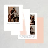 "Single Swath" - Save the Dates in Blush by Angela Marzuki - Back of Card Options