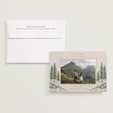 "Whispering Pines" - Save the Dates in Forest by Elly - Save the Date with Envelope