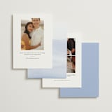 "Watercolour Stripe" - Save the Dates in Ocean by Bethan - Back of Card Options