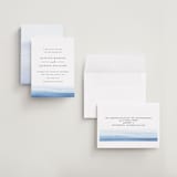 "Watercolour Stripe" - Save the Dates in Ocean by Bethan - Assembled