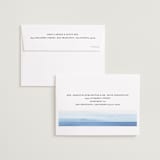 "Watercolour Stripe" - Save the Dates in Ocean by Bethan - FREE Recipient Addressing