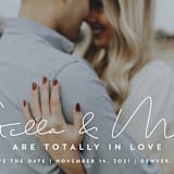 "totally in love" - Save the Dates in Cotton by Lori James - Detail