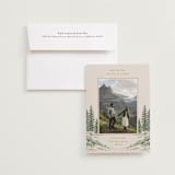 "Whispering Pines" - Save the Dates in Forest by Elly - Save the Date with Envelope