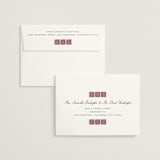 "Block Print Tile" - Save the Dates in Terracotta by Katharine Watson - FREE Recipient Addressing