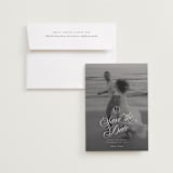 "Vintage Romance" - Save the Dates in Ivory by Paper Raven Co. - Save the Date with Envelope