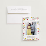 "Wildflower Wreath" - Save the Dates in Peony by Yaling Hou Suzuki - Save the Date with Envelope