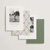 "ribbon bow drawing" - Save the Dates in Moss by Cass Loh - Back of Card Options