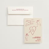"Crazy Little Thing Called Love" - Save the Dates in Cream by Helena Vitto - Save the Date with Envelope