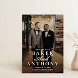 "Stacked Names" - Save the Dates in Snow by Megan Cash - Front