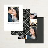 "Stacked Names" - Save the Dates in Snow by Megan Cash - Back of Card Options