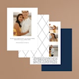 "Funky Names" - Save the Dates in Navy by Phrosné Barwood - Back of Card Options