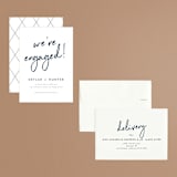 "Funky Names" - Save the Dates in Navy by Phrosné Barwood - Assembled