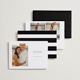 "Modern Classic Names" - Save the Dates in Onyx by Emily Betts - Back of Card Options
