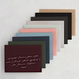 "Cityscape" - Save the Dates in Onyx by Faith Dorn - Colored Envelopes Available
