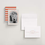 "Surrounding" - Save the Dates in Persimmon by Sarah Cohn - Assembled