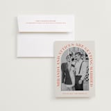 "Surrounding" - Save the Dates in Persimmon by Sarah Cohn - Save the Date with Envelope