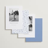 "Framed Florals" - Save the Dates in Sky by Robert and Stella - Back of Card Options