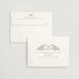 "Crest Florale" - Save the Dates in Moss by Tamara Hilje - FREE Recipient Addressing