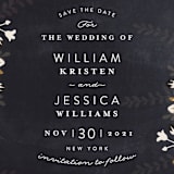 "Enchanting Plum" - Save the Dates in Navy by Phrosné Barwood - Detail