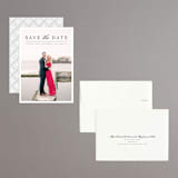 "Classic Save the Date" - Save the Dates in Platinum by Laura Bercovich - Assembled