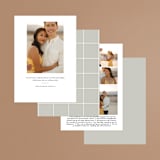 "Modern offset" - Save the Dates in Cream by Stacey Meacham - Back of Card Options