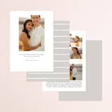 "Romantic_Script" - Save the Dates in Snow by Marina Onoprienko - Back of Card Options