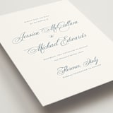 "Empire" - Save the Dates in Dusty Blue by Jennifer Postorino - Detail