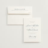 "Empire" - Save the Dates in Dusty Blue by Jennifer Postorino - Save the Date with Envelope