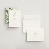 "Soft Sprigs" - Save the Dates in Champagne by Jennifer Postorino - Assembled