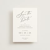 "Beautifully Scripted" - Save the Dates in Pearl by Hooray Creative - Front