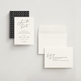 "Beautifully Scripted" - Save the Dates in Pearl by Hooray Creative - Assembled