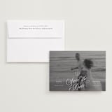 "Vintage Romance" - Save the Dates in Ivory by Paper Raven Co. - Save the Date with Envelope