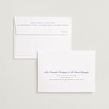 "watercolor flowers crest" - Save the Dates in Dusty Blue by Cass Loh - FREE Recipient Addressing