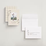 "Sketched Florals" - Save the Dates in Sandpaper by Baumbirdy - Assembled