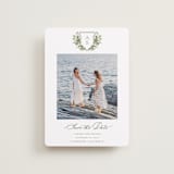 "watercolor flowers crest" - Save the Dates in Moss by Cass Loh - Front