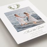 "watercolor flowers crest" - Save the Dates in Moss by Cass Loh - Detail