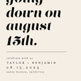 "Party Down" - Save the Dates in Ecru by Erica Krystek - Detail