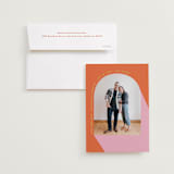 "Pop Art" - Save the Dates in Tangerine by Katie Zimpel - Save the Date with Envelope