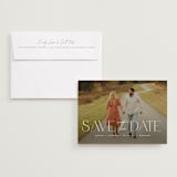 "Simple Elegance" - Save the Dates in Pearl by Jessica Corliss - Save the Date with Envelope