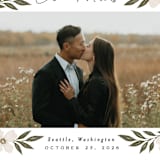 "Floral Edge" - Save the Dates in Bluebell by Alethea and Ruth - Detail