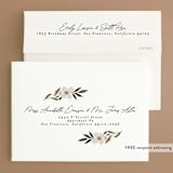 "Floral Edge" - Save the Dates in Bluebell by Alethea and Ruth - FREE Recipient Addressing