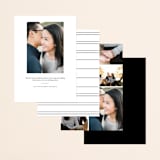 "Stacked Initials" - Save the Dates in Night by Ashley Lopez - Back of Card Options