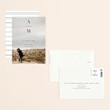 "Stacked Initials" - Save the Dates in Night by Ashley Lopez - Assembled