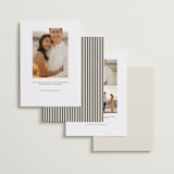 "Grid" - Save the Dates in Ecru by Morgan Kendall - Back of Card Options