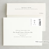"Minimalism" - Save the Dates in Ivory by Shannon Chen of Four Wet Feet Studio - FREE Recipient Addressing