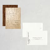 "Fall Carving" - Save the Dates in Woodgrain by Amanda Joy - Assembled