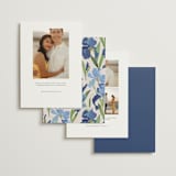 "Irises" - Save the Dates in Natural by Everett Paper Goods - Back of Card Options