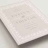 "Lace Trim" - Save the Dates in Cream by Kristen Smith - Detail
