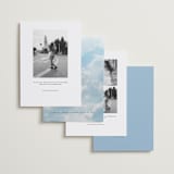 "Swan Crest" - Save the Dates in Royal by Cass Loh - Back of Card Options